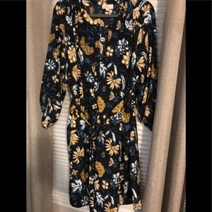 LOFT Outlet Shirt-Style Dress Floral XL